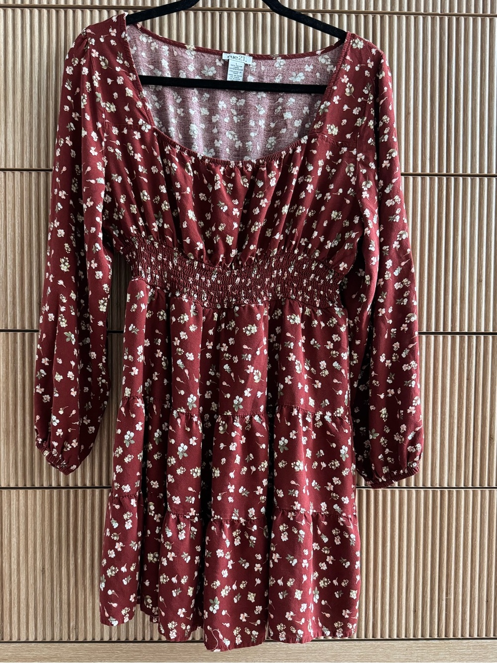 Rue21 Rust Red Floral Mini Dress